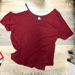 Free People one sided cold shoulder tee